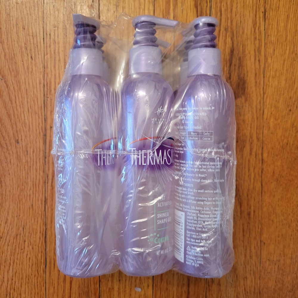Helene Curtis Thermasilk Heat Activated Shine Shape Gel Control‎ 6 Pack NEW